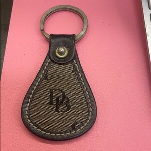 Dooney & Bourke Tan and Brown Key Chain vintage authentic